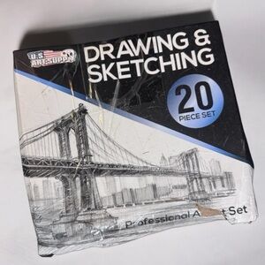 U.S. Art Supply 20 Piece Drawing & Sketching Set, Artist Supplies, Charcoal
